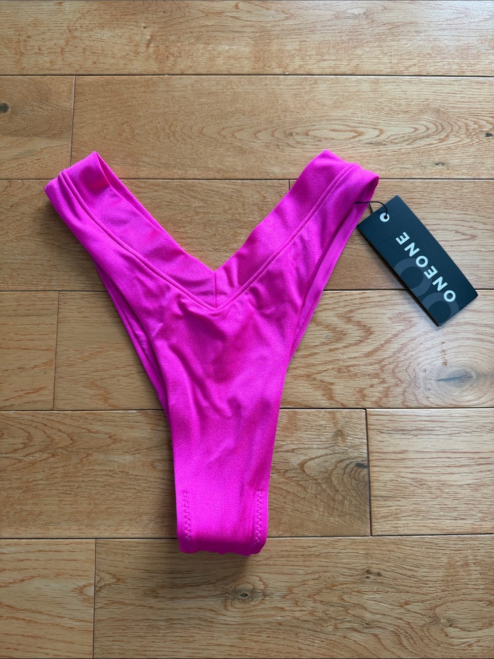 ONEONE Bright Pink Jesse Bikini Bottom- size small